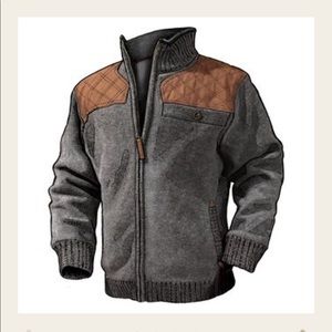 Duluth Trading Company Shetland Wool Zip Sweater